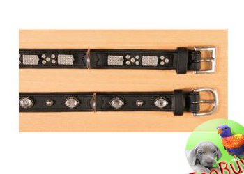 Zoobuy: Lederhalsband mit Strass